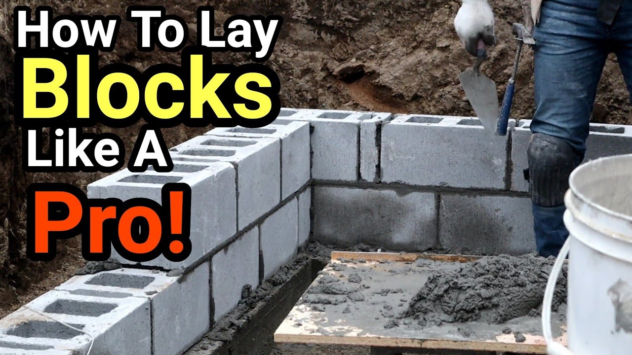 Building A Block Wall Foundation D I Y Cinder Block - YouTube
