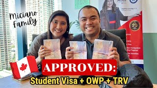 Miciano Family's Success: Securing Student Permit, Open Work Permit and TRV with AcesIT