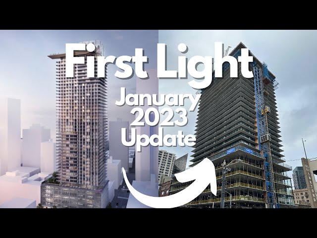 First Light Seattle condos - 2000 3rd Ave - January 2023 condo construction update