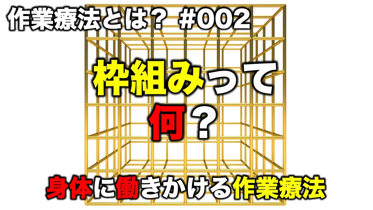 作業療法士がよく言う枠組みって何 作業療法とは 02 Youtube