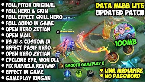 DATA ML LITE 100MB KHUSUS PUSH RANK PATCH ZETIAN TERBARU | ML LITE | CARA MENGATASI ML LAG & PATAH