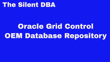 Oracle Database Repository For Grid Control