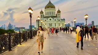 4k russia walk, street life, moscow