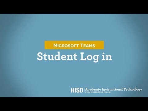 Microsoft Teams: Student Log in