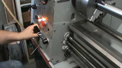 Colchester 13" Lathe shown running all feeds and feed speeds.