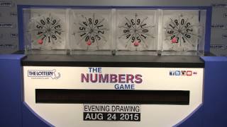 Evening Numbers Game Drawing: Monday, August 24, 2015