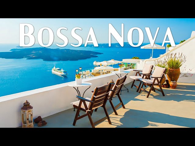 Bossa Nova Jazz - Seaside Cafe Jazz & Bossa Nova Music with Ocean Wave Sound for Study & relax #8 class=