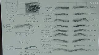 How To Draw and Shade an Eyebrow of different shapes | Narrated | Tutorial-1 | Portray Legends