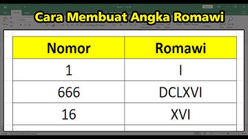 Cara Membuat Angka Romawi di Excel Dengan Mudah