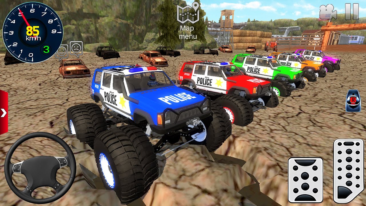 Police Monster Truck Impossible Driver #1 - Car Extreme Stunts Android Gameplay