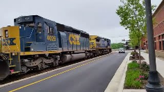 [CSX]7899 CW40-8 & 4026 SD40-3 Leads F707-30 & Nice Screaming K5LA In Fayetteville NC & Pretty Long