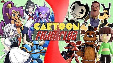 Indie Game Free for All! (Bendy vs Undertale vs FNAF, Yandere, Hello Neighbor) | CARTOON FIGHT CLUB