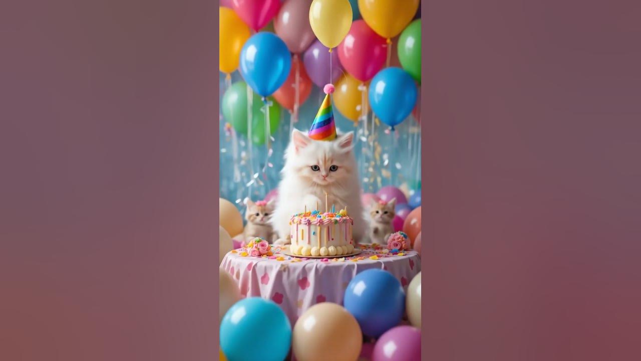 happy birthday to you dear cute cat 😺🐈 #cute #birthday #love #cutekitty #shorts2025 #viralcats