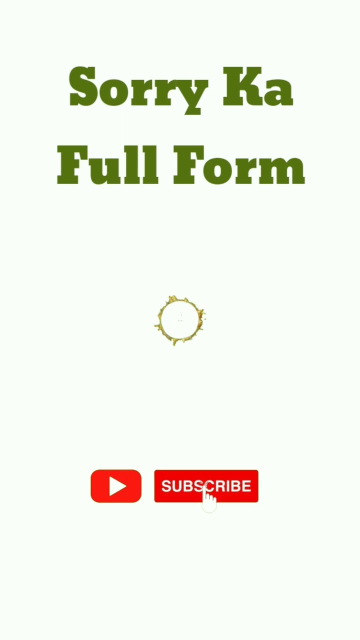 Sorry Ka Full Form YouTube Sorry Ka Full Form YouTube