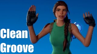 Lara Croft dances CLEAN GROOVE in Fortnite for 10 minutes or so. (Copyright Free)