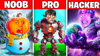 NOOB vs HACKER GOLEM Bránící VESNICI v Minecraftu!