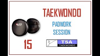 Taekwondo home padwork session No. 15