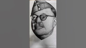 Realistic sketch of netaji subhash chandra bose #boss #art #netaji #drawing #shorts #india
