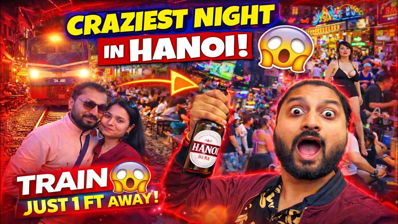 Hanoi Train Street & Beer Street 😱 Craziest Night in Vietnam!