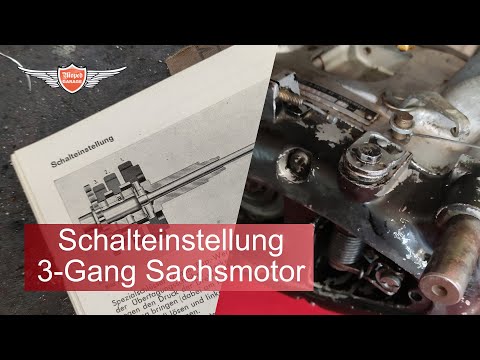 Schaltung beim 3 Gang Sachs Motor einstellen.