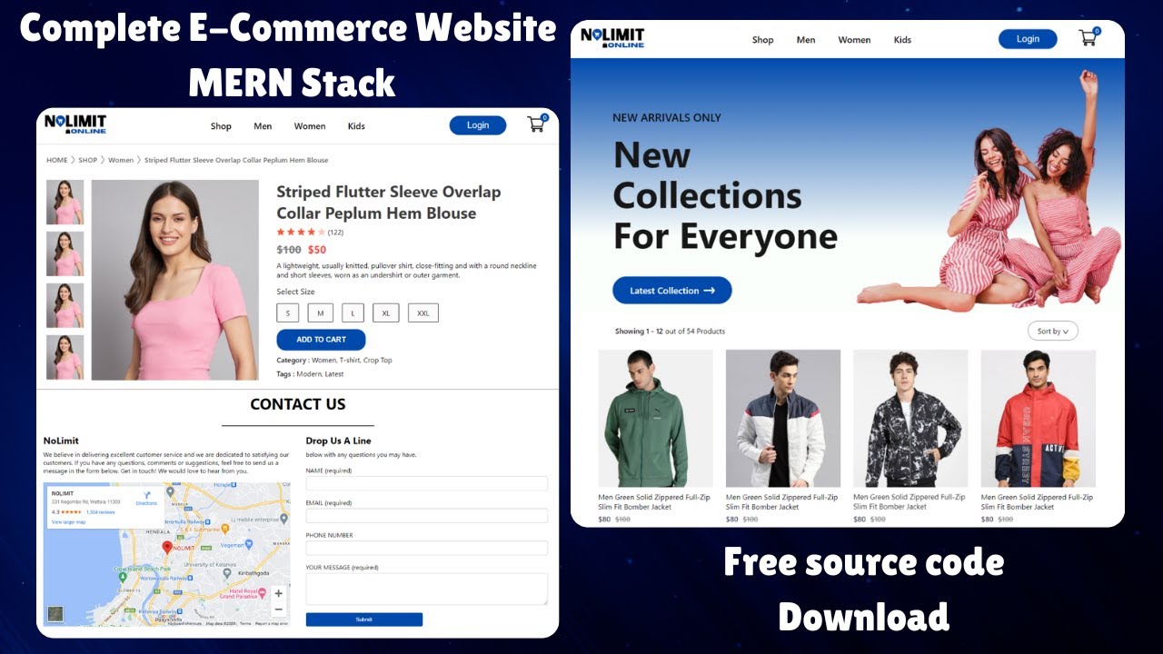 How To Create Full Stack E Commerce Website Using React JS, MongoDB ...