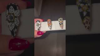 Animal Print And Flower Nails #nails #nailart #zebra #flowers #art #nailart #artist #artwork #shorts