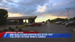 Moneta church tent collapses in storm, caused multiple injuries and a death