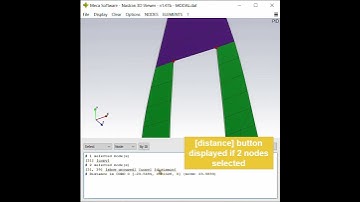 Meca Software Nastran Viewer - How To : Display nodes distance