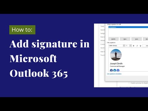 Adding a professional email signature in Microsoft Outlook 365