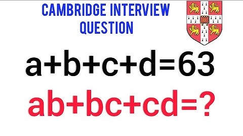 Can you solve this cambridge math interview question? |    A nice Arithmetic problem