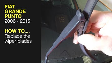 How to replace the wiper blades on the Fiat Grande Punto 2006 to 2015