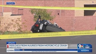 UPDATE: Motorcyclist dies from injuries after being struck by car