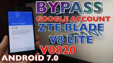 ZTE BLADE V8 LITE REMOVE GOOGLE ACCOUNT ZTE V0820 BYPASS FRP