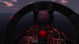 Landing at sunset with the F-14b (Non carrier landing)
