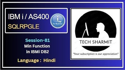 Min function in db2 sql  | SQLRPGLE | ibmi training | sqlrpgle as400 | db2 | db2 view