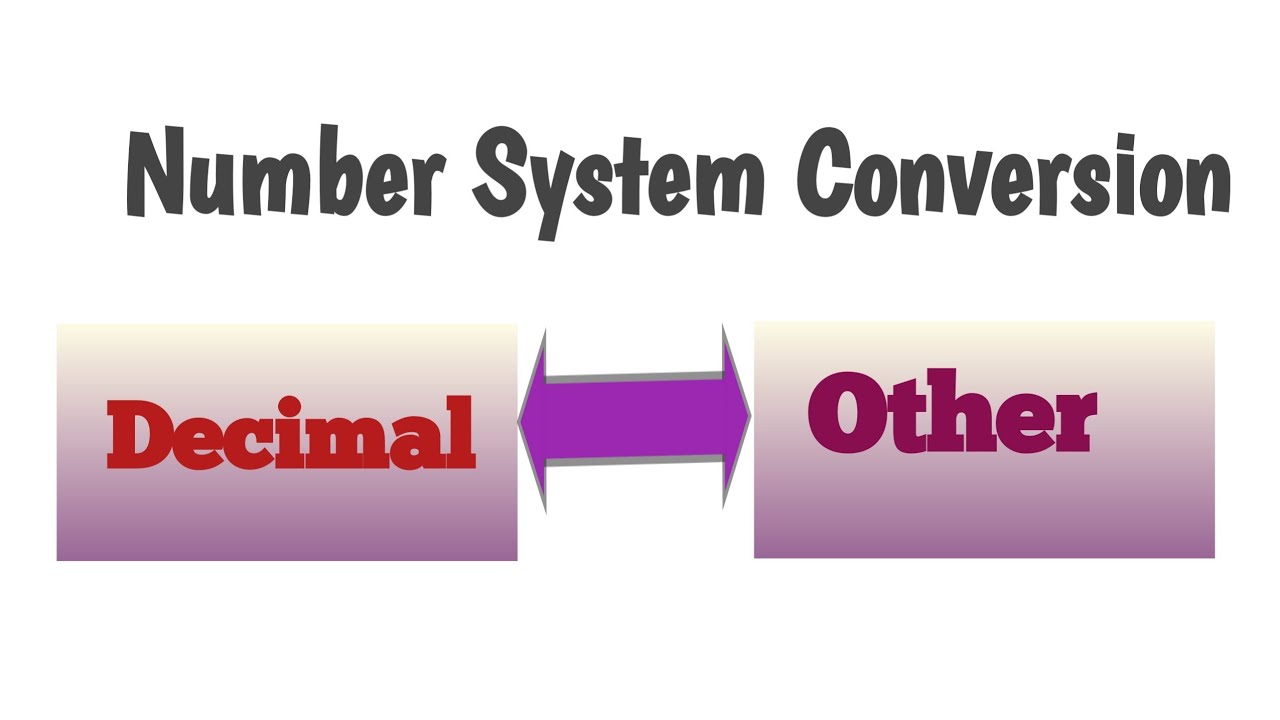 NUMBER SYSTEM CONVERSION||DECIMAL TO OTHER NUMBER SYSTEM - YouTube