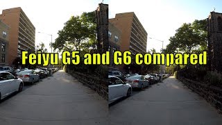 FeiyuTech G6 and FeiyuTech G5 stabilization and audio comparison with GoPro HERO5