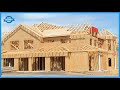 Modern wooden house construction technology  free documentary heavy equipment in wooden industry