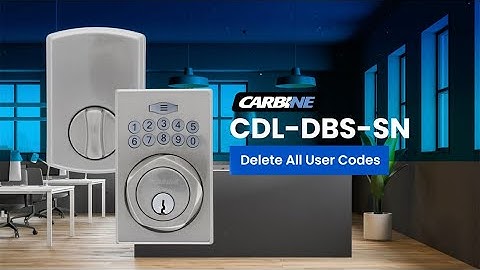 Carbine CDL-DBS-SN Delete all User Codes
