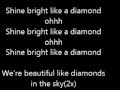 Rihana Shine Bright like a diamond Lyrics