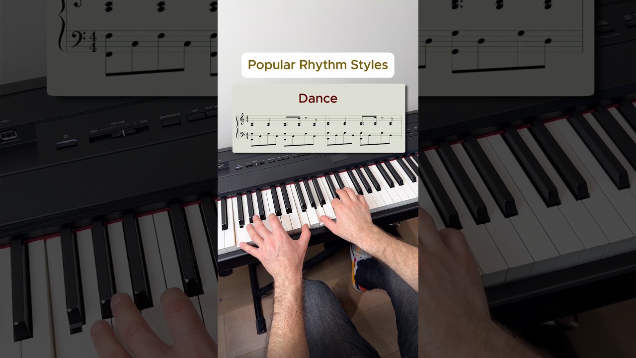 Popular Rhythm Styles on Piano - part 2🎹 #music #pianolesson #pianotutorial #learnpiano #rhythm