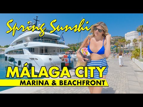 Málaga city marina walk - May 2024 - Costa del Sol Spain immersive virtual tour