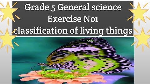 Grade 5 General science Exercise No1 Classification of living things primary Education