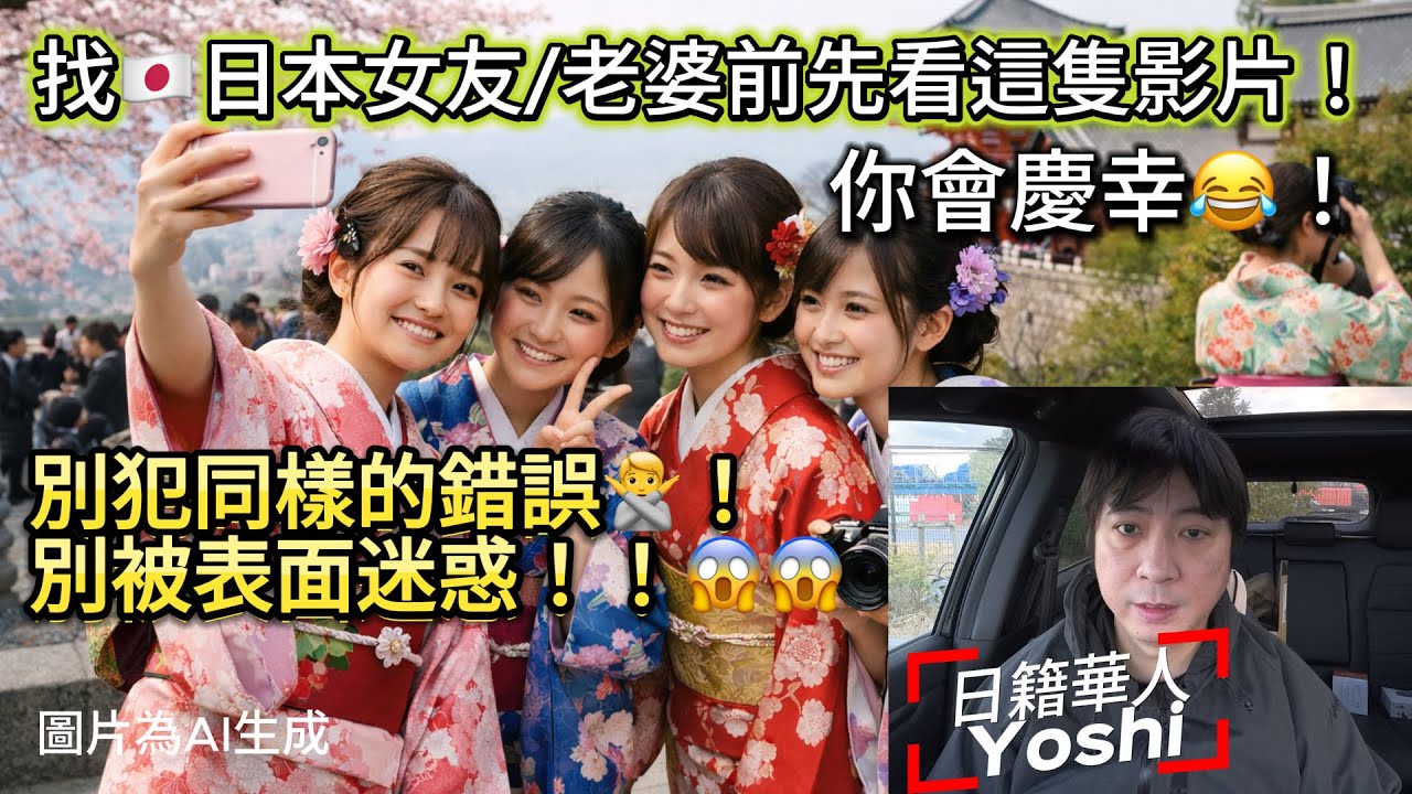 想找🇯🇵日本女友/老婆前先看這隻影片！你會慶幸！😂～別犯同樣的錯誤！別被表面迷惑！｜日本老婆｜日本女友｜日本生活｜日本移民｜