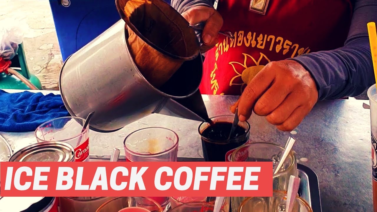 Черный ледяной кофе в тайском стиле - средней обжарки без сахара и без молока | Вкусные блюда
