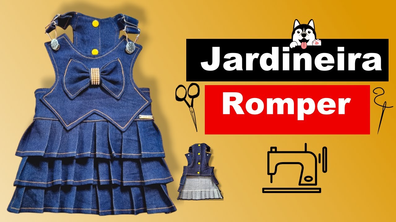 Jardineira Romper para Pet/ Roupas Pet