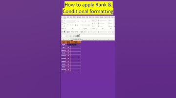 How to use Rank formula and conditional formatting | Colour Coding #Shorts