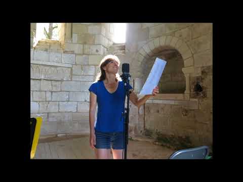 La Diablera (Hilda Herrera) par les Interstices (E&F) ; à l'abbaye de Boschaud, fin août 2017.