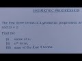 Geometric Progression Exam question | #GP Find the value of x | nth term and sum