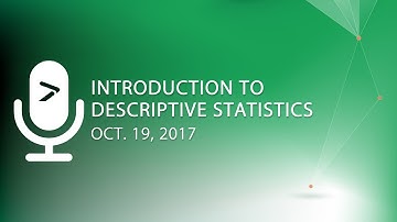 Introduction to descriptive statistics illustrated with XLSTAT - XLSTAT Webinars